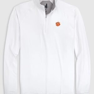 Johnnie-O White Quarter-Zip Pullover with Clemson Logo NWOT Men’s XL